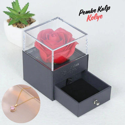 Pembe Kalp Kolye